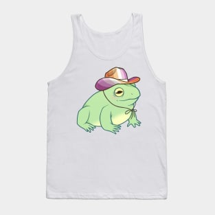 Lesbian Pride Cowboy Frog Tank Top